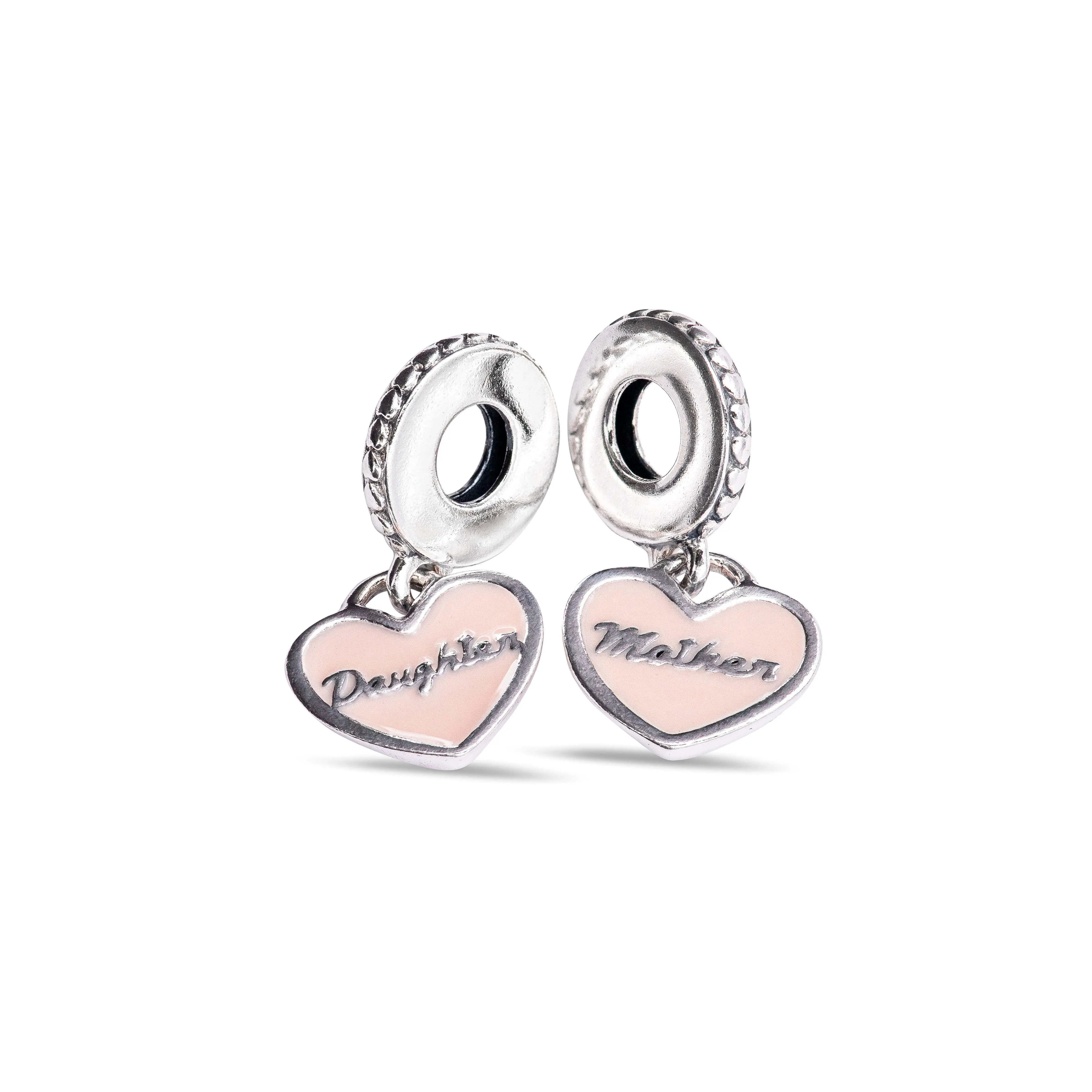 PANDORA Mother & Daughter Hearts Pendant Charm - 792072EN40