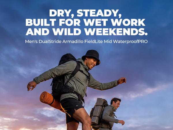 NORTIV 8 Men's Waterproof PRO Hiking Boots Lightweight Outdoor Trekking Camping Climbing Shoes for All Day Comfort Armadillo FieldLite