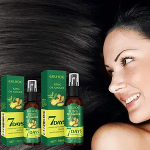 EELHOE Ginger Hair Growth Spray - Haircare Scalp Moisturizing Massage Treatment for Lustrous, Smooth, Silky Hair
