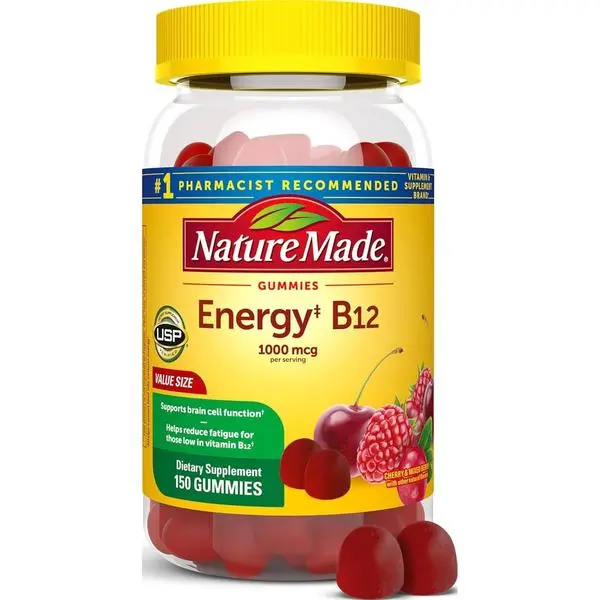 Nature Made Vitamin B12 Gummies 1000 mcg per Serving, 80 Gummy Vitamins