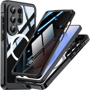 Privacy Case for Samsung Galaxy S26 Ultra,Compatible MagSafe,Galaxy S26 Ultra Magnetic Cover Built-in Privacy Screen Protector and Camera Protector,Full Body Case for Samsung S26 Ultra,Black