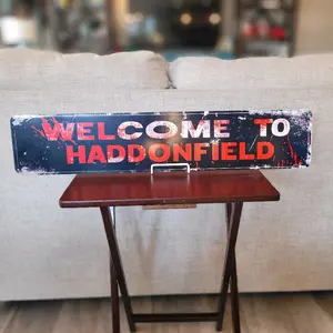 Welcome to Haddonfield Custom 6" x 30" REFLECTIVE street signs. These make the perfect sign for any man cave, office, basement, garage, kids bedroom, game room, music room, bar, or countless others