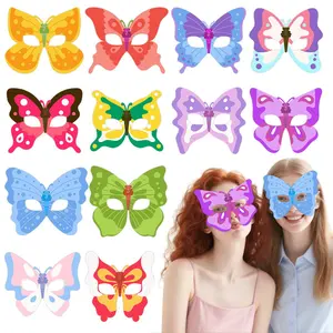 Butterfly Theme Party Birthday Decor Paper Mask, Butterfly Costume Props for Masquerade, Pool Beach Graduation Party Photo Props, Booth Props