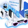 PS5 Cooling Station Charging Base with Upgraded Touch Screen for Standard/Slim/Pro, All-in-One Stand Compatible Disc/Digital, Dual Controller Charger,3-Level Cooling Fan, 3 USB Hub, Best Christmas Gift for Gamers