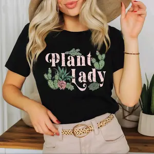 Plant Lady Graphic Tee Casual Comfort Shirt Top Comfortable