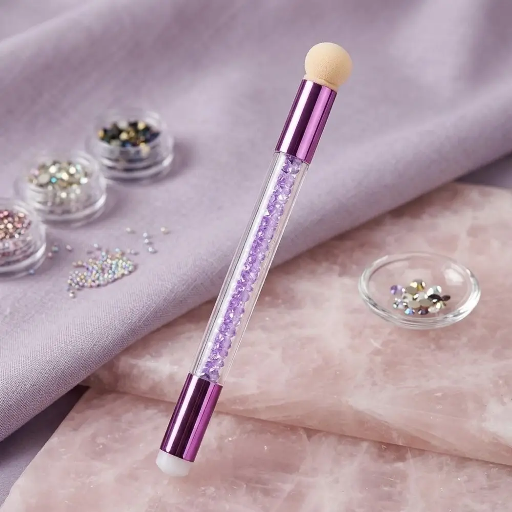 Professional UV Gel Nail Art Brush: Precision Molded Diamond Handle, Anti-Falling Gem Design. Quick-Dry Gel Anti-Drip Brush Head, Easy Clean Universal Nail Polish Brush. Gradient & French Manicure Stamp Template Tool, Portable Independent Packaging.