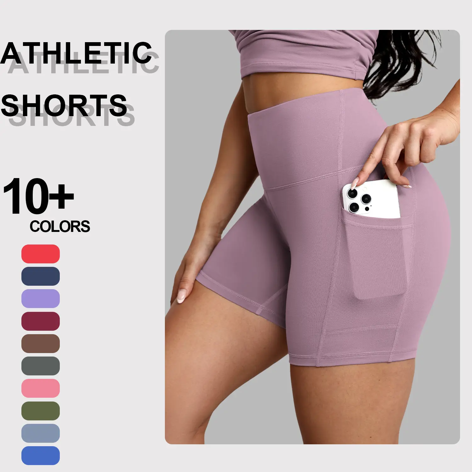 Women’s 4-pack cycling shorts with pockets for easy carry of essentials; 5-inch high-waisted tummy-control stretchy yoga/fitness shorts Women’s 4-pack cycling shorts with pockets for easy carry of essentials; 5-inch high-waisted tummy-control stretchy yoga/fitness shorts