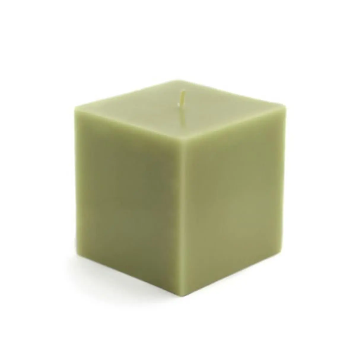Unscented 3x3 in. Sage Square Pillar Candles - Dripless Long Candles for Home Decoration, Room Decor, Wedding Centerpieces, Home Supplies, Dripless Candles