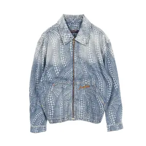 Pre-owned Louis Vuitton Denim Small Leather Goods LV × YK Allover Pumpkin Jacket