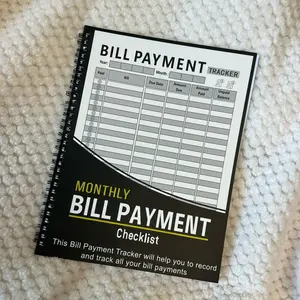 Bill Payment Tracker for Monthly Payments - Monthly Bill Payment Checklist with Spiral Binding for Easy Recording