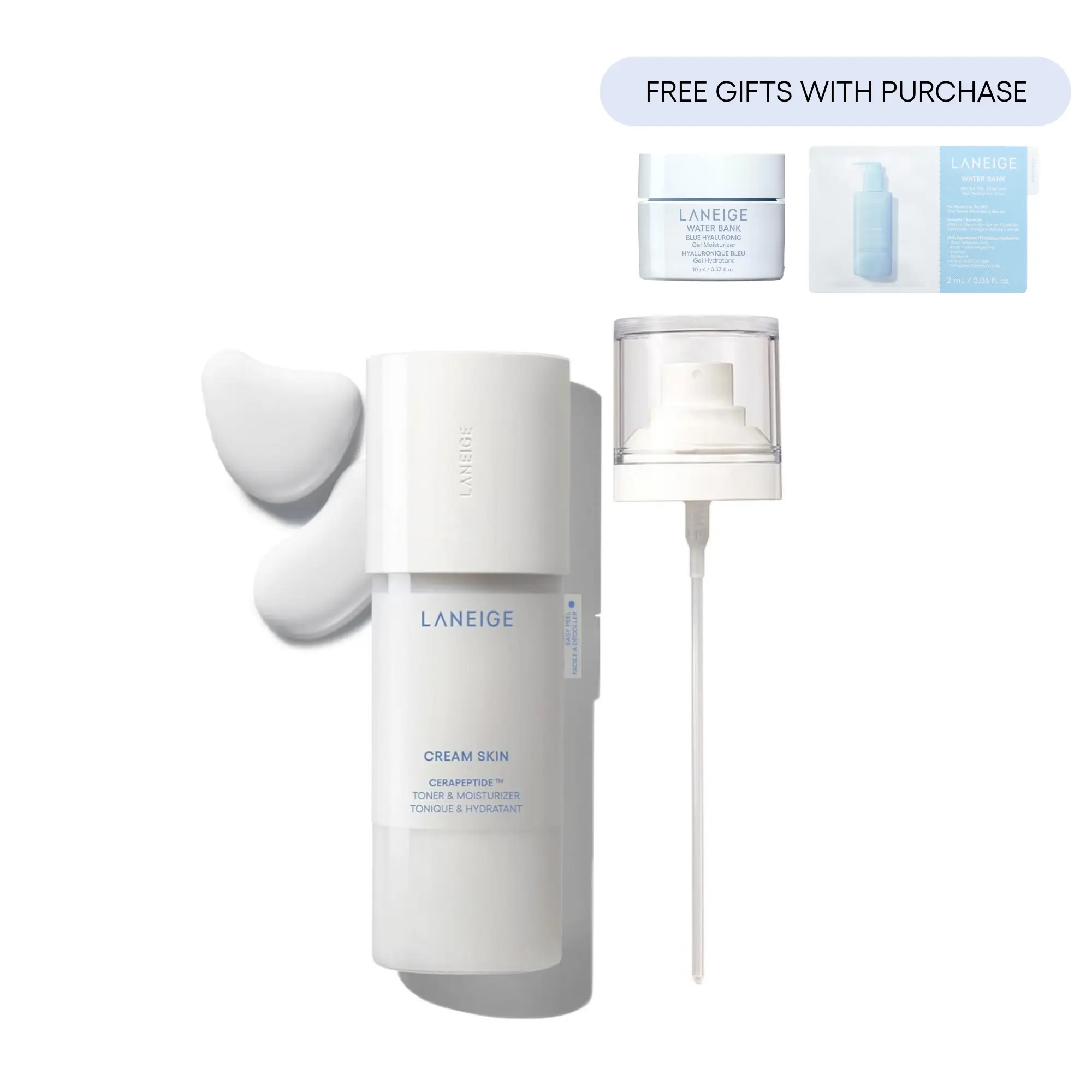Laneige Cream Skin Toner + Mist Pump Duo, Skincare Bundle, Milky Toner, Korean Skincare, Hydrating, Lightweight Moisturizer