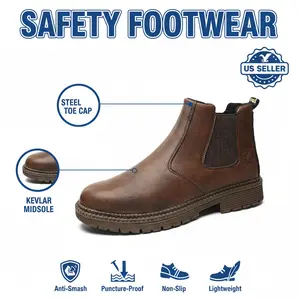 Unisex Guard Work Shoes Safety Smash-Proof Puncture-Proof Breathable Chef Shoe Waterproof Anti-Slip Durable Outdoor Splash-Proof