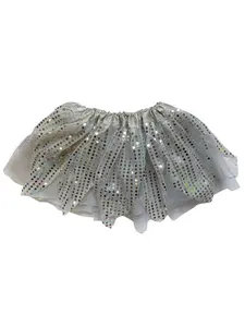 Silver Sparkle Running Tutu Skirt Costume for Girls, Women, Plus