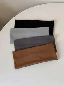 Solid Color Wide Elastic Hair Band, Trendy High Stretch Hair Band for Women & Men, Fashion Hair Accessories for Gym Workout Running