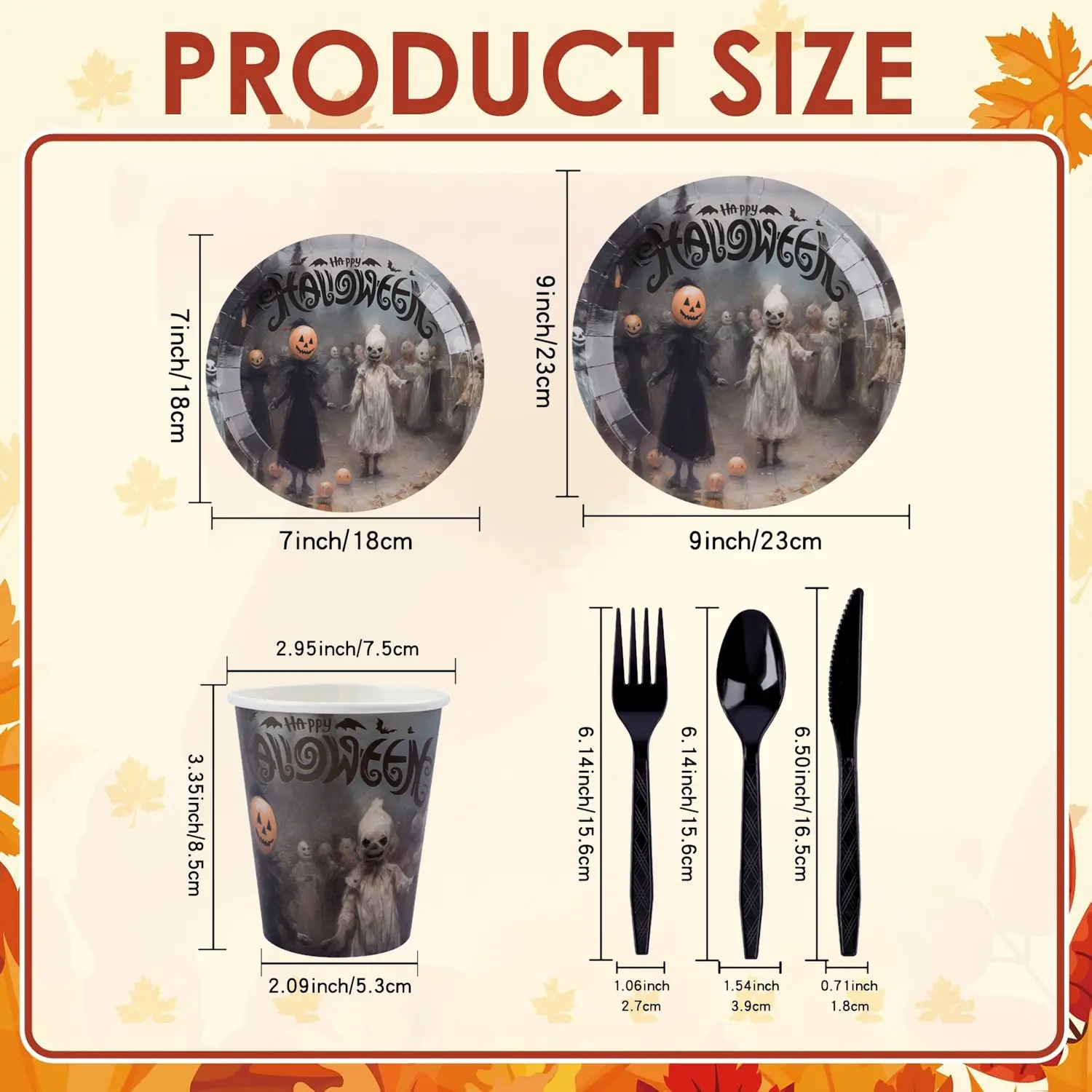 Festive Halloween Pattern Disposable Tableware Set All-in-One Party Solution with Plates, Cups, Cutlery, Party Supplies, Disposable Plates, Decorative Tableware, Themed Party, Convenient Setup, Cutlery Included