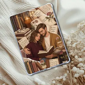 Reading Therapy White Couple Insert: Kindle or eReader Decor for Book Lovers