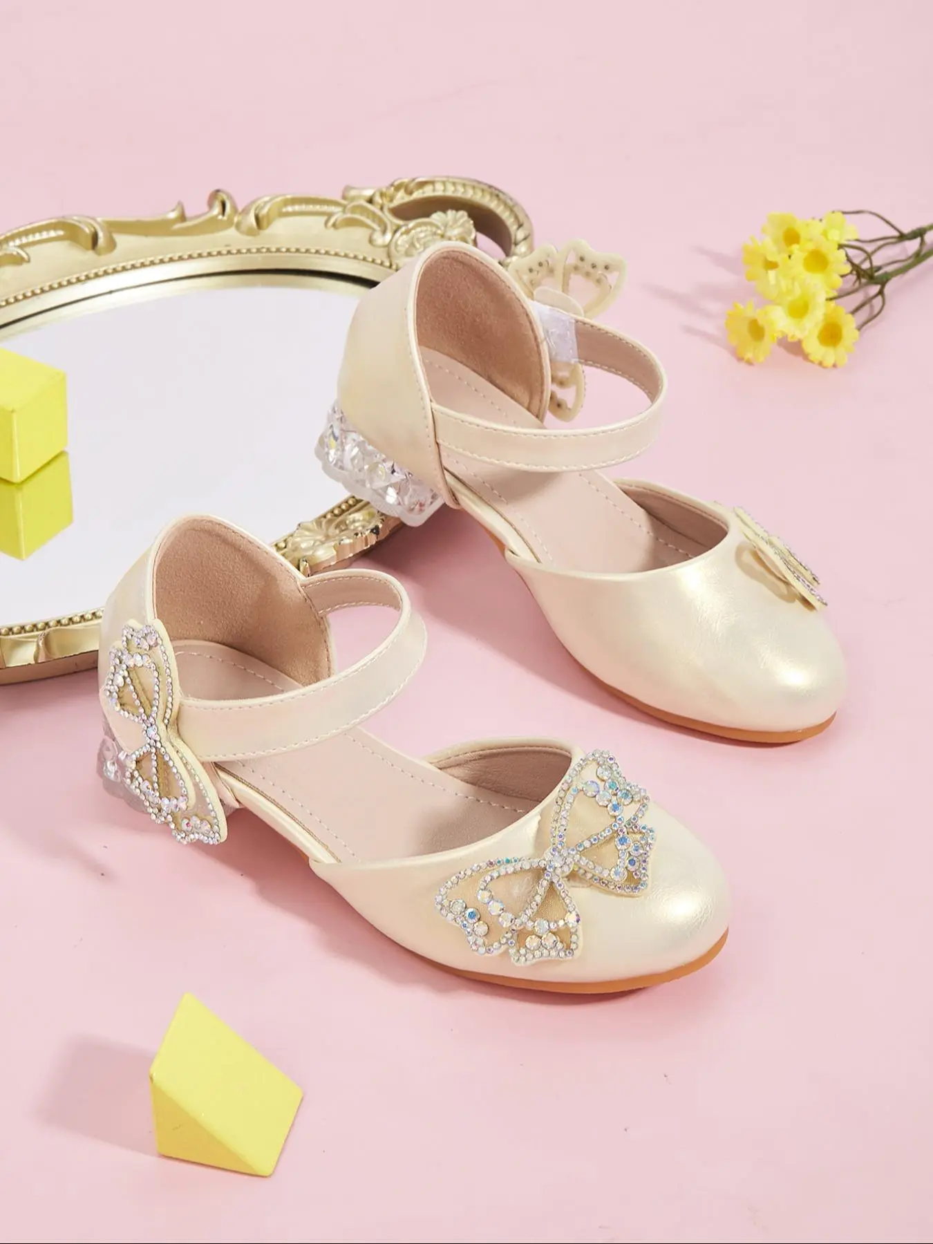 Girl's Elegant Bowknot Decorated Flats, Flat Sole Shoes, Dollshoes, Cute Comfortable Non-slip Design Shoes for Party, Daily Clothing Decor for Kids