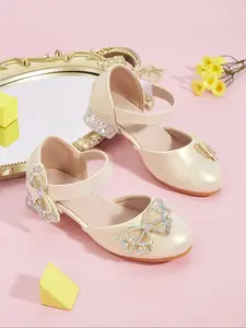 Girl's Elegant Bowknot Decorated Flats, Flat Sole Shoes, Dollshoes, Cute Comfortable Non-slip Design Shoes for Party, Daily Clothing Decor for Kids