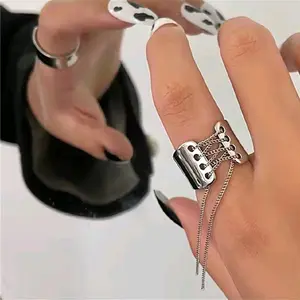 Women's Hiphop Tassel Corset Ring Jewelry, Ideal Gift for Women