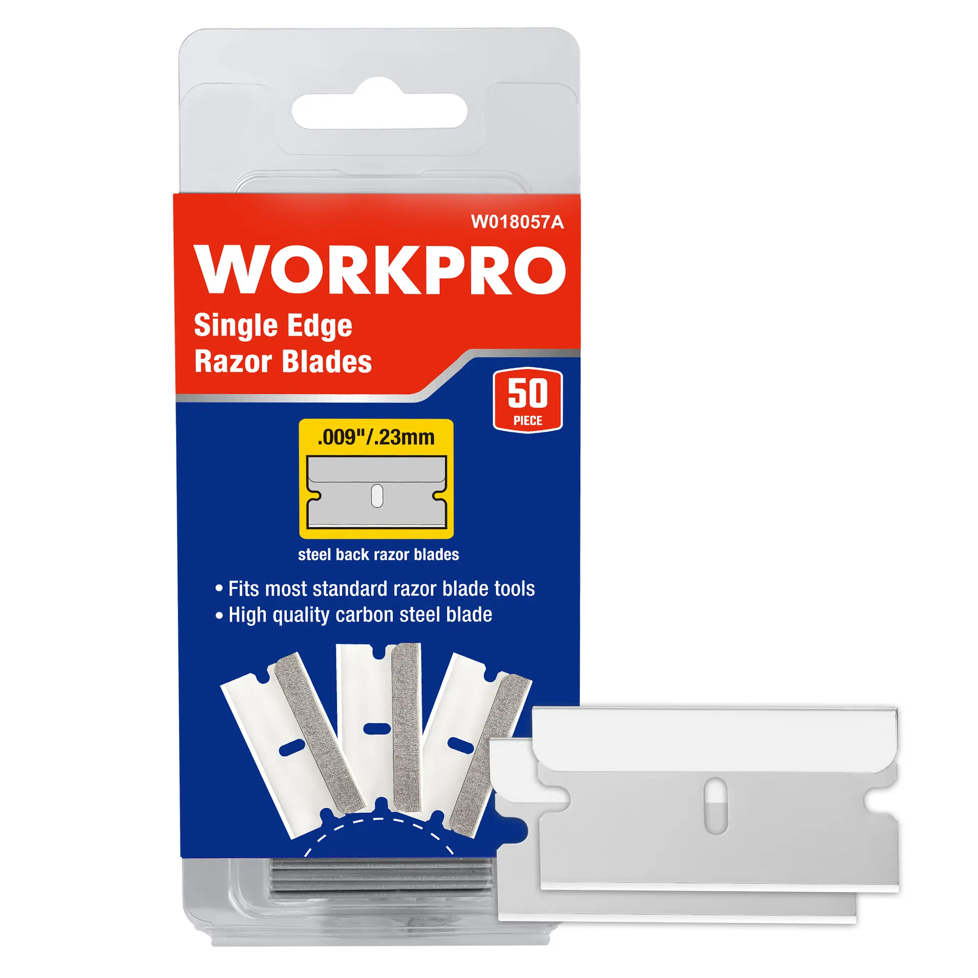 #toolupgrade WORKPRO Single Edge Razor Blades, Razor Blade Scraper Refills, Industrial Scraper Razor Blades, High Carbon Steel One Edge Razor Blades for Paint, Sticker & Label Removal