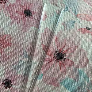 2 Reusable Glass Straws - Thick and Long for Big Cups - Ideal for Beverages and Serving
