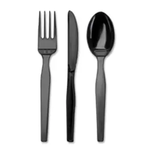 212 MAIN Plastic Utensil Pre-Packed Spoon Refill - for SmartStock Dispenser - 960 Pieces, Black Cutlery, Home & Party Supplies Tableware