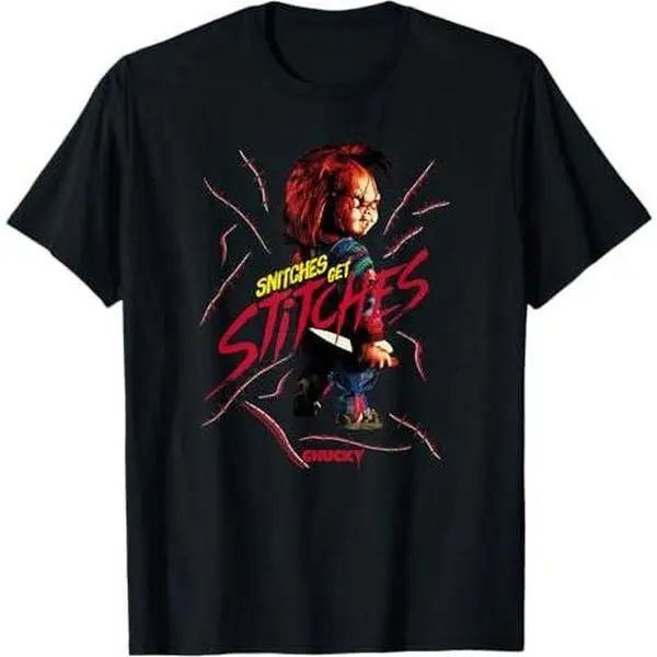 Chucky Snitches Get Stitches T-Shirt