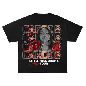 [Sale up to 30% - Free ship] Car-B Inspired Little Miss Drama Tour 2026 Shirt, Vintage Rap Concert Tee, Am I The Drama Fan Gift Unisex