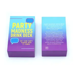 Adult Party Drinking Game Cards, Couple Drinking Game, Party Madness Drink Deck, Friends Gathering Team Building Board Game Props, Fun Social Games