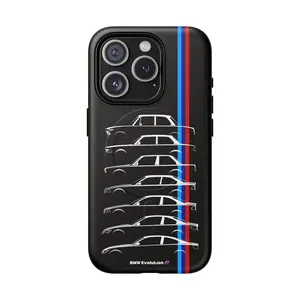 BMW Evolution Silhouette  Case Suitable for iPhone 17-11 Pro Max/Plus and  Samsung Galaxy S23-25 Cases Protection Motorsport Racing Tuning Car Classic Dad Gift