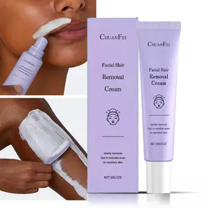 Sensitive Skin Hair Removal Cream - Body Care, Gentle, Painless & Smooth for Face & Body, Easy for Beginners, Prevents Strawberry Skin & Ingrown Hairs, Soothing Avocado Formula, Facial Hair Removal Cream