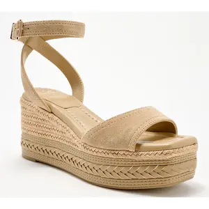 Vince Camuto Adjustable Leather Espadrille Wedges-Lilla