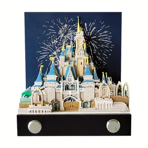2024 Daily Rip-Away 3D Art Memo Pad - Unique Castle Paper Carving Design