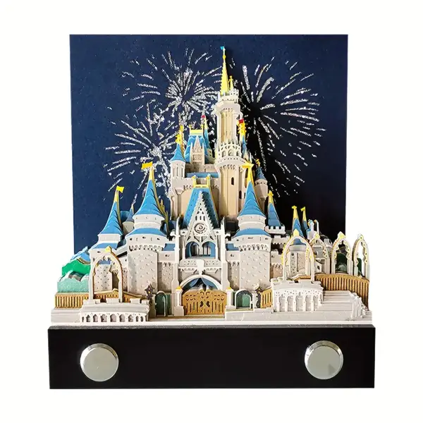 2024 Daily Rip-Away 3D Art Memo Pad - Unique Castle Paper Carving Design