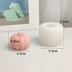 Halloween Pumpkin Silicone Candle Mold DIY Soap Plaster Resin Ice Cube Chocolate Baking Molud for Holiday Atmosphere Decoration Tin