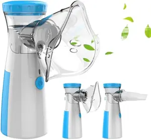 Portable Silent Aerosol, Portable Aerosol for Adults and Children with 1 Mouthpiece and 1 Large Mask and 1 Small Mask, 3 Types of Atomization Speed, 50dB Silent Aerosol