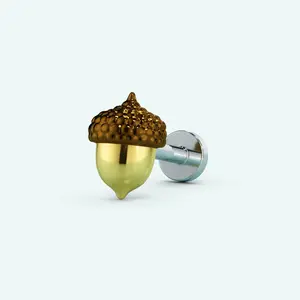 Acorn Flat Back Earring