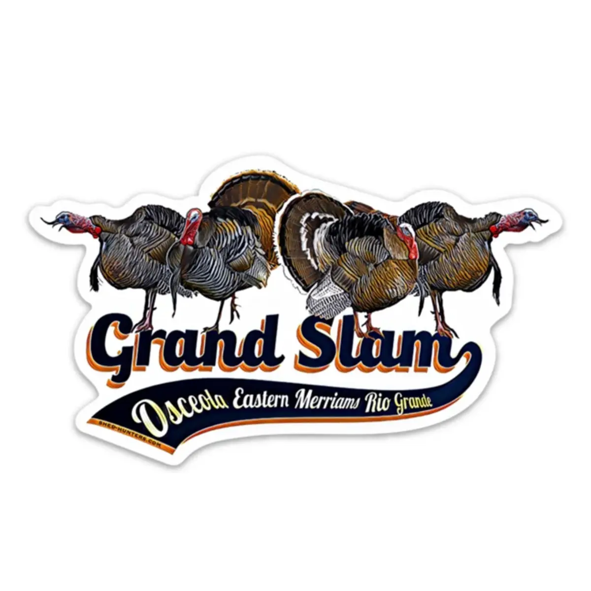 Wild Turkey Grand Slam Sticker | Hunting Achievement Decal