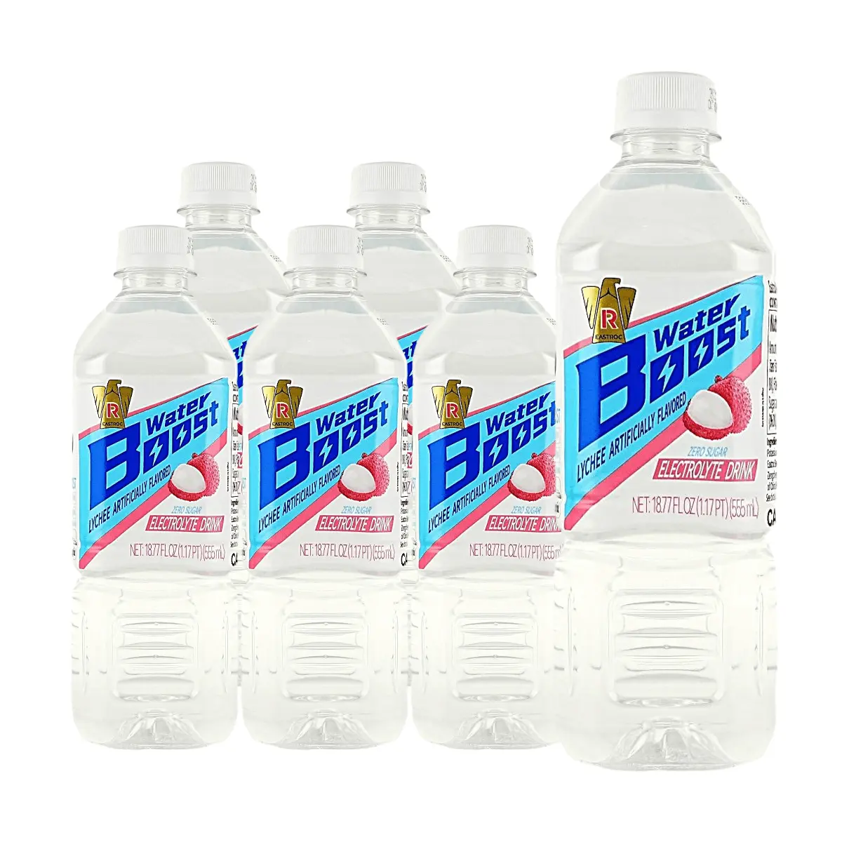 6 Pack EASTROC Electrolyte Drink Lychee Flavor 18.77 fl oz - Sports Hydration, 0 Sugar 0 Fat 0 Calorie