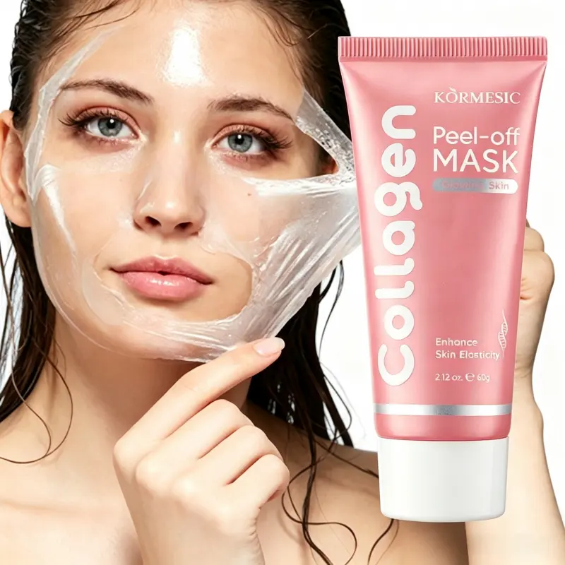 Collagen Peel-Off Facial Mask, 3-Pack for Smoothness and Elasticity, Gentle Formula to Improve Texture and Boost Radiance, Unisex