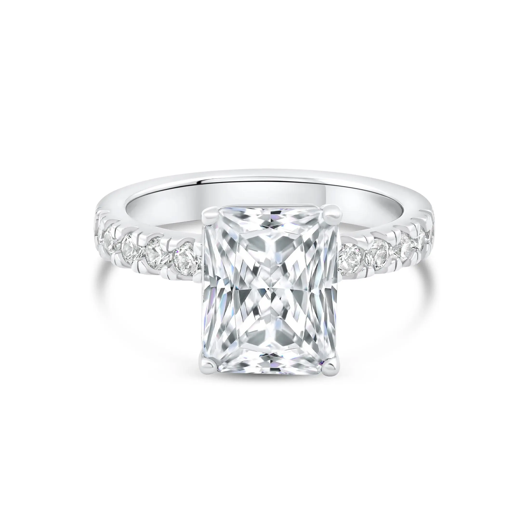 The Kylie | Modern Gents 925 Sterling Silver Radiant Cut Ring | Everyday Statement Jewelry