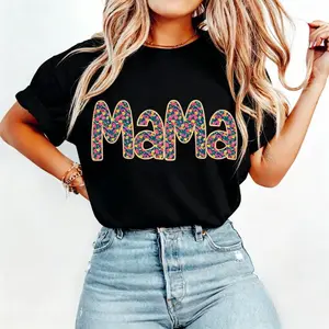 Floral Mama T-shirt, Retro Mama T-shirt, Preppy Mama T-shirt, Mothers Day T-shirt, Mama Varsity T-shirt, Spring Floral T-shirt, Gift for Mom, Print Mama T-shirt, Gift For Mom