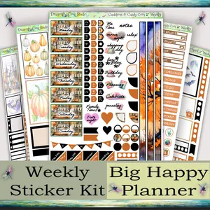 Big Happy Planner Weekly Cauldrons & Candy Corn Planner Sticker Kit
