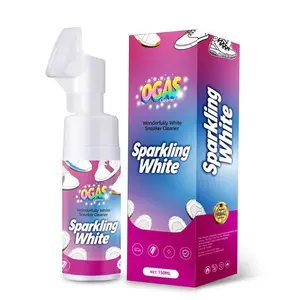 Foam Type Cleaner for Sneakers, Brush Head Design, Ideal for Sports Shoes & Dry Cleaning, Effective Stain Removal Solution