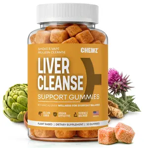 CHEWZ Liver Wellness & Daily Support Gummies — Milk Thistle + Dandelion + Botanical Blend, Vegan Tangy Citrus, 30 Count