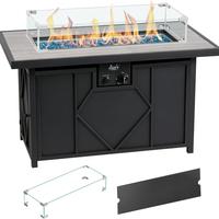 42'' Fire Table with glass wind