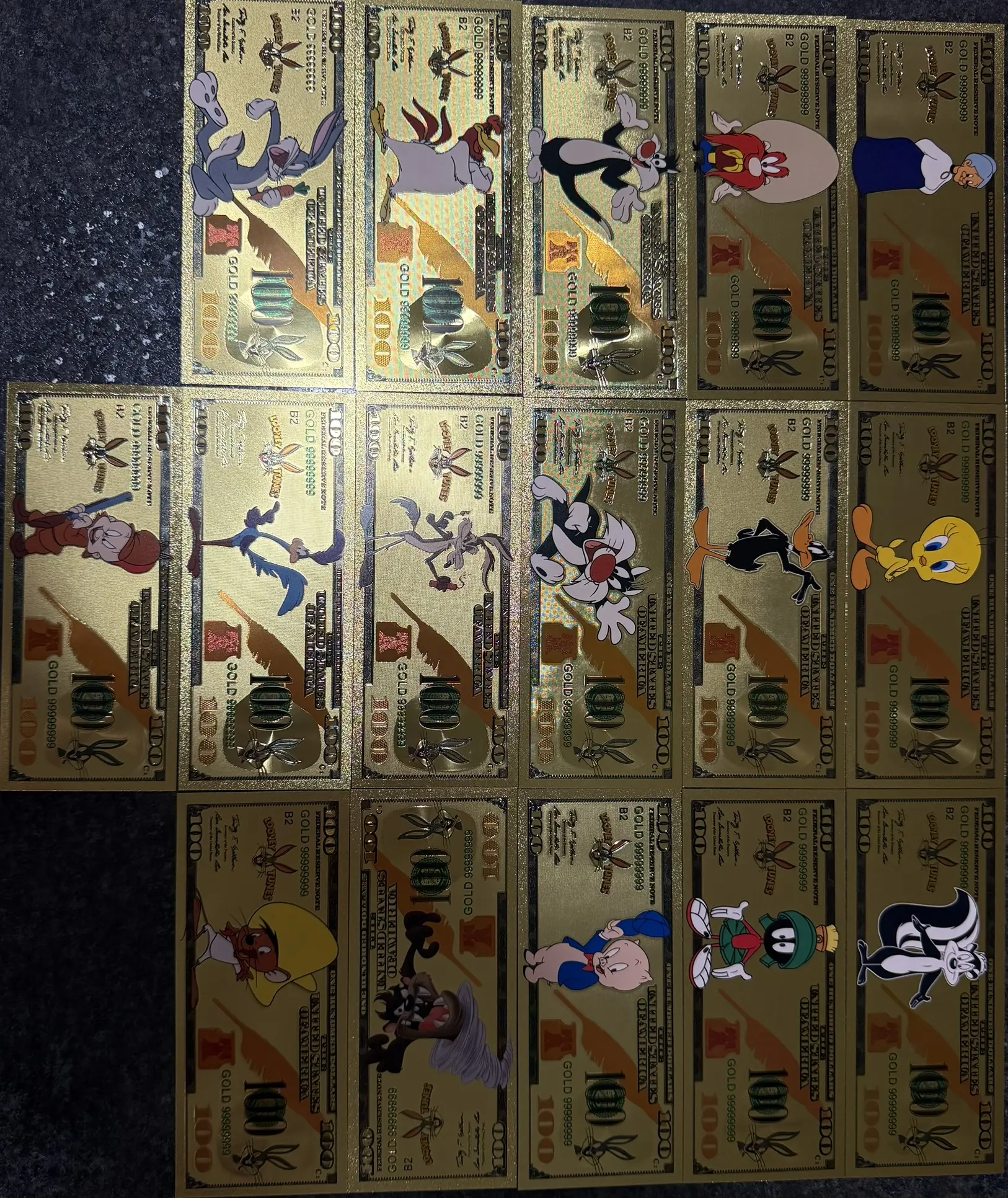 Looney Tunes Gold Foil Set