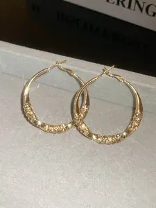 Elegant Rhinestone Hoop Earrings, Zircon Large Circle Ear Rings, Casual Style, Perfect for Birthdays, Parties, Weddings, All Seasons