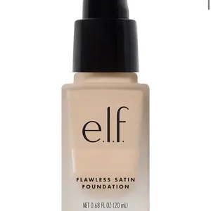 elf Flawless Finish Foundation in Beige - Lightweight Medium Coverage Semi-Matte Finish for All Skin Types - Vegan & Cruelty-Free - Powder, Makeup Blend Daily Cosmetic