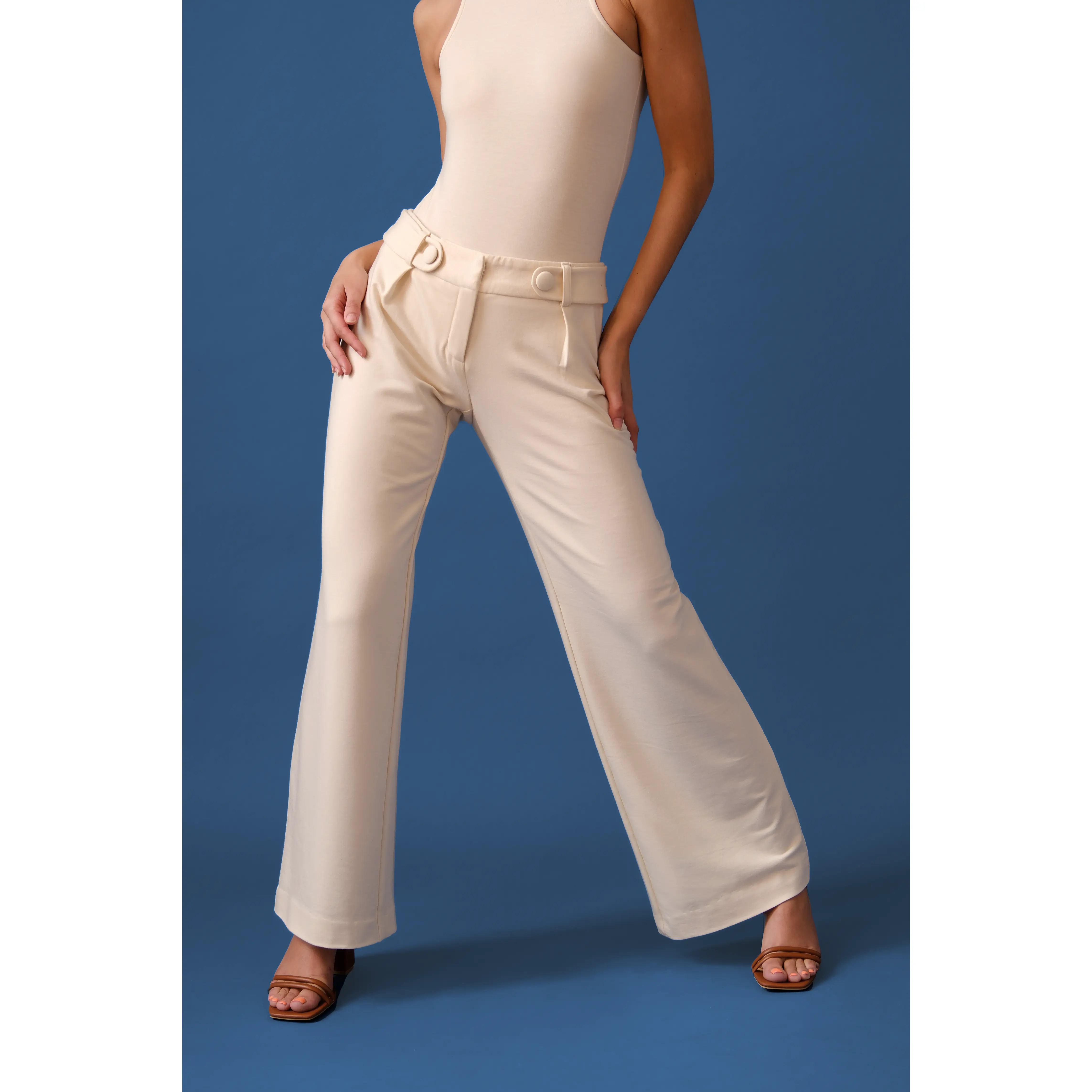 Joanna Low Rise Pant | Cream